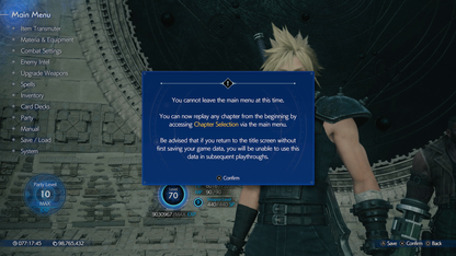 FINAL FANTASY VII REBIRTH "CHAPTER SELECT" END GAME SAVE (PS5) MULTI