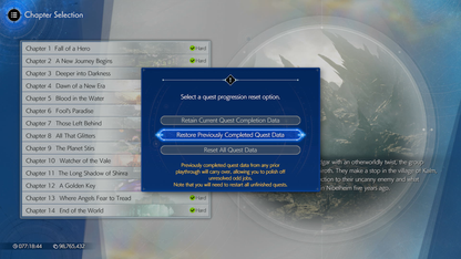 FINAL FANTASY VII REBIRTH "CHAPTER SELECT" END GAME SAVE (PS5) MULTI