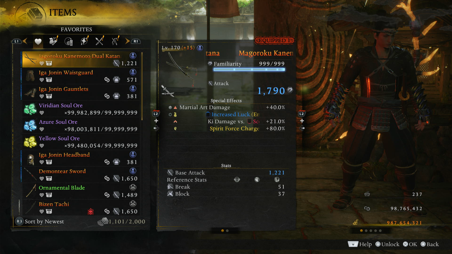 NIOH 3 'GOD MODE/1-SHOT' STARTER + END GAME BONUS SAVE (PS5) MULTI